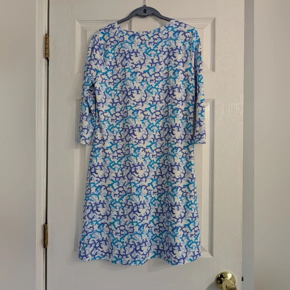 Lulu B Blue and White A-Line Dress - Picture 2 of 5